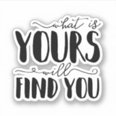 Sticker Ce Que Vous Trouverez Vous Typographie (Devant)