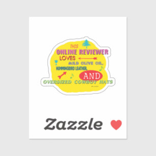Sticker Ce Réviseur En Ligne Aime L'Huile D'Olive Légère H