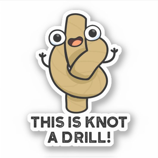 Sticker Ceci Est Un Knot Un Dragage Drôle Pun De Corde (Devant)