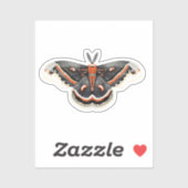 Sticker Cecropia Moth (Feuille)