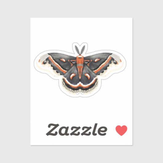Sticker Cecropia Moth (Feuille)