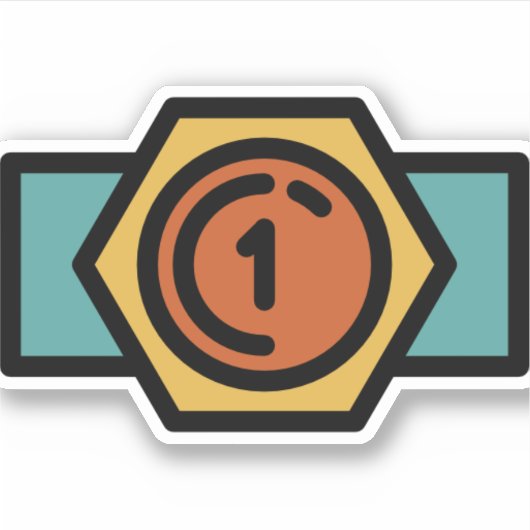 Sticker ceinture-championne (Devant)