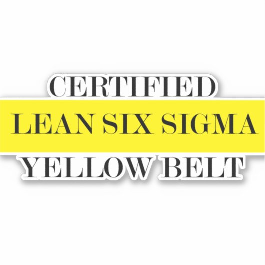 Sticker Ceinture jaune Lean Six Sigma (Devant)