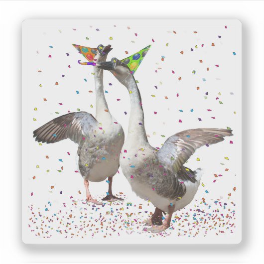 Sticker Celebrating Geese (Devant)