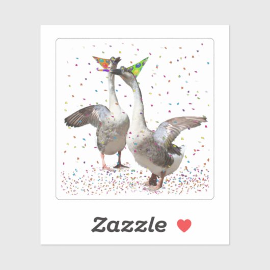 Sticker Celebrating Geese (Feuille)