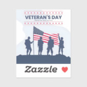 Sticker Celebrating Heroes of America – Veterans Day 2025 (Feuille)