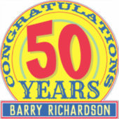 Sticker Célébration de 50 ans (Devant)