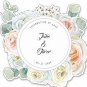 Sticker "Célébration de l'amour" nom date  (Devant)