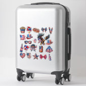 Sticker Célébration festive du 4 juillet (Sur valise)