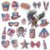 Sticker Célébration festive du 4 juillet (Devant)