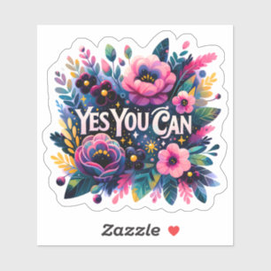 Sticker Célébration florale vibrante de la force