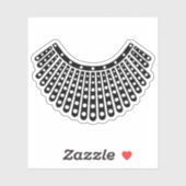 Sticker Célèbre RBG, Ruth Bader Ginsburg, Col RBG (Feuille)