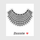 Sticker Célèbre RBG, Ruth Bader Ginsburg, Col RBG (Feuille)