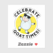 Sticker Célébrez les temps de chèvre douille animale posit (Feuille)