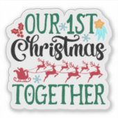 Sticker Célébrez Notre Premier Noël Avec Joie (Devant)