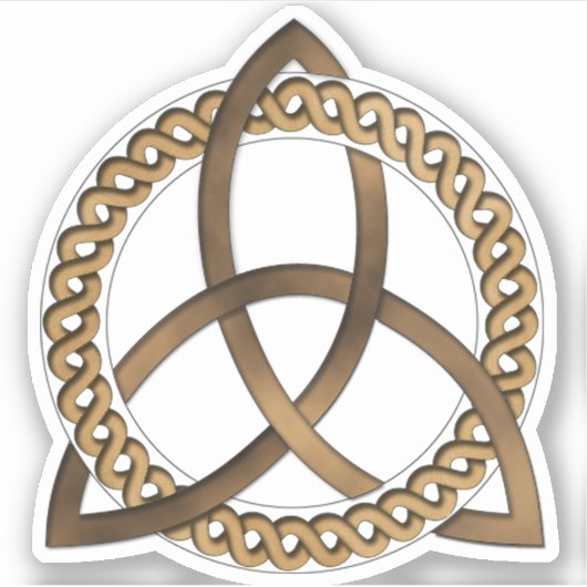 Sticker Céleste Triquetra Trinity Knot Custom-Cut Vinyl (Devant)