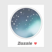 Sticker Celestial Glow: Abstract Night Sky (Feuille)