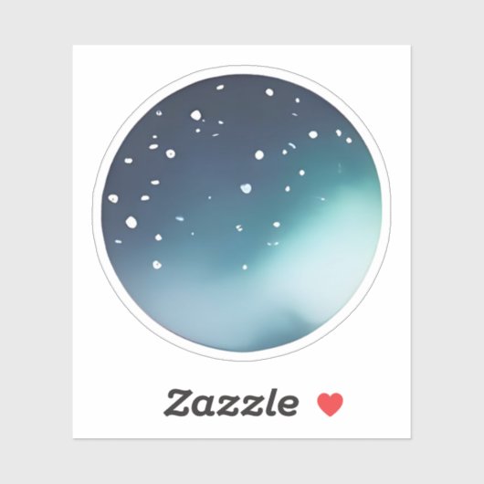Sticker Celestial Glow: Abstract Night Sky (Feuille)