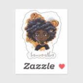 Sticker Celestial Starry Afro femme (Feuille)