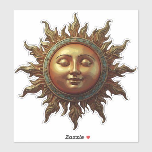 Sticker Celestial Sun (Feuille)