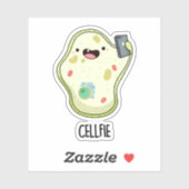 Sticker Cellfie Funny Biologie Selfie Pun (Feuille)