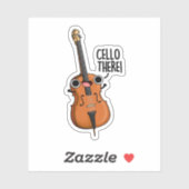 Sticker Cello There Cute Music Pun (Feuille)