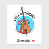 Sticker Cello There Funny Téléphone Pun (Feuille)
