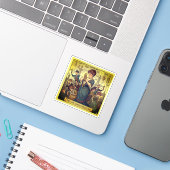 Sticker Cellularis Portabilis - Faune Technologique (Ordinateur portable avec iPhone)