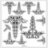 Sticker Celtic Knot Caduceus (Feuille)