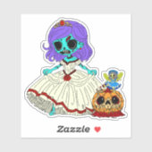 Sticker Cendrillon Zombie (Feuille)