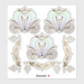Sticker Cendrillon's Fairytale Coach et lanternes (Feuille)