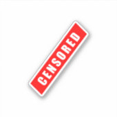 Sticker Censored, funny design (Devant)