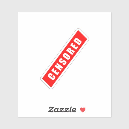 Sticker Censored, funny design (Feuille)