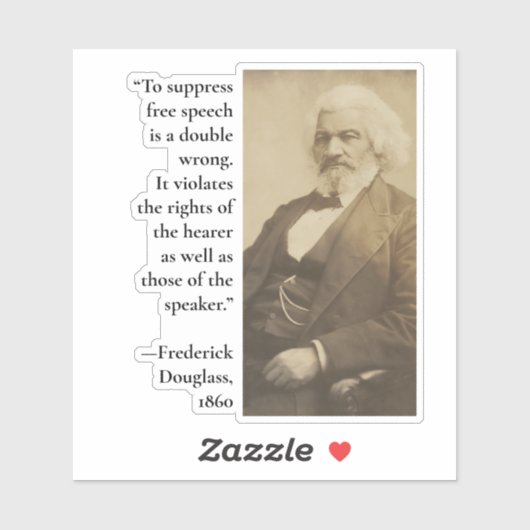 Sticker Censure Citation Frederick Douglass Liberté d'expr (Feuille)