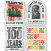 Sticker Centennial 100 Years Black History Month (Devant)