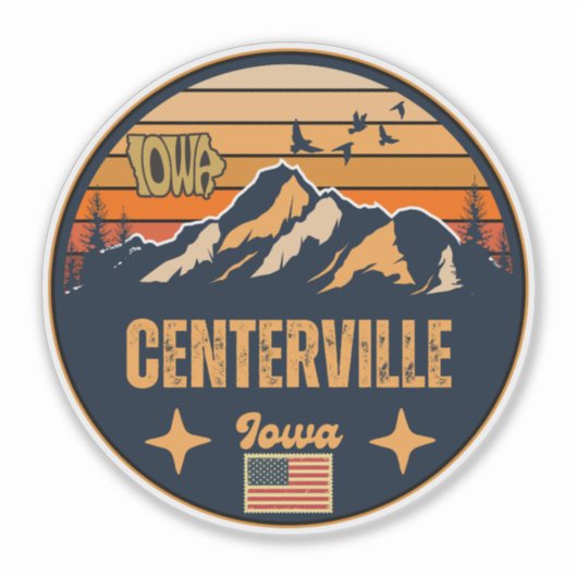 Sticker Centerville, Iowa, États-Unis (Devant)