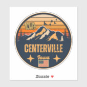 Sticker Centerville, Iowa, États-Unis (Feuille)