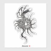 Sticker centipède paranormal (Feuille)