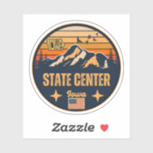 Sticker Centre d'État, Iowa (Feuille)