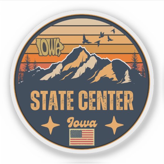 Sticker Centre d'État, Iowa (Devant)
