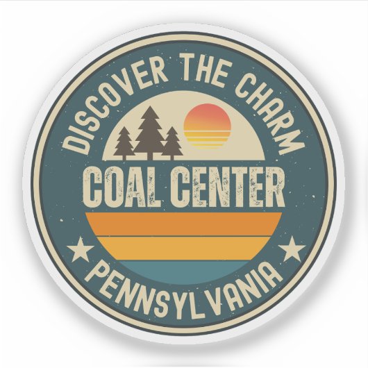 Sticker Centre du Charbon, Pennsylvanie (Devant)