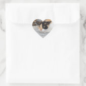 Sticker centré pour coeur de chat (Sac)