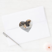 Sticker centré pour coeur de chat (Enveloppe)