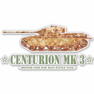 Sticker Centurion MK 3 Tank British MBT de guerre froide