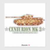 Sticker Centurion MK 3 Tank British MBT de guerre froide (Feuille)