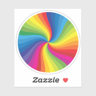 Sticker Cercle arc-en-ciel couleur mignon