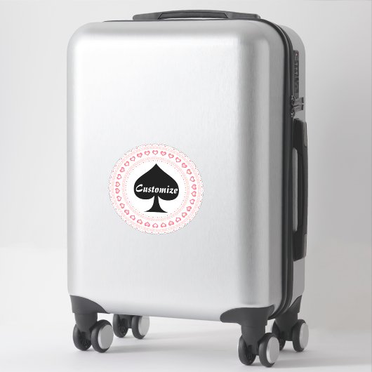 Sticker Cercle Coeurs Black Spade Thunder_Cove (Sur valise)