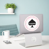 Sticker Cercle Coeurs Black Spade Thunder_Cove (Ordinateur portable sur le bureau)