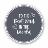 Sticker Cercle de Fête des pères noir et blanc (Devant)