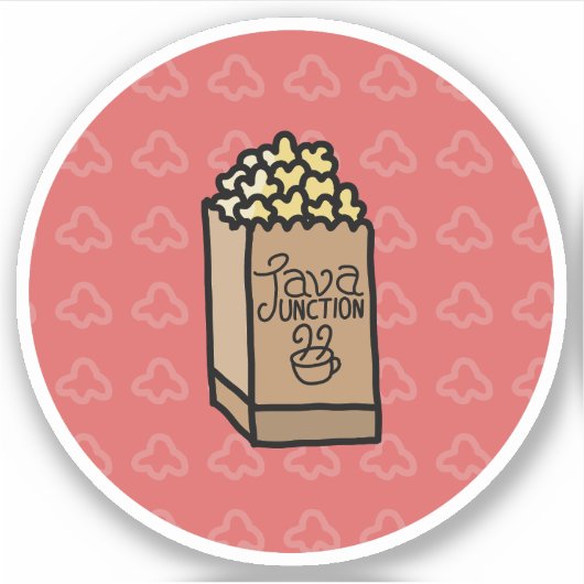 Sticker Cercle de maïs popcorn jonction Java (Devant)
